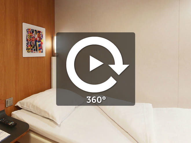 Cabine standard sans hublot, 2 couch. (Équipement handicape) - 360 vue